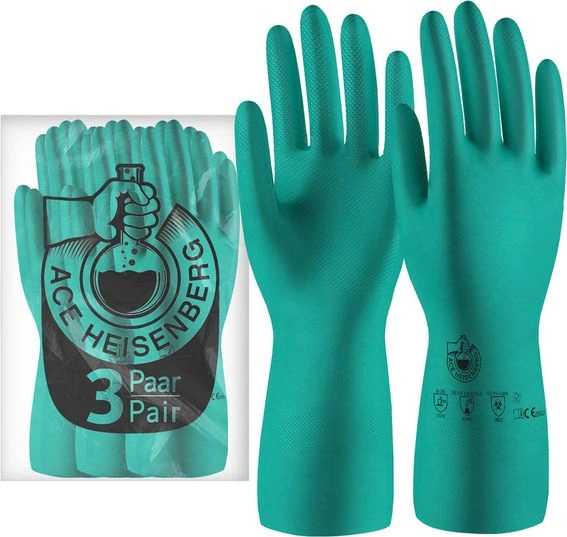 Chemické rukavice ACE Heisenberg – 3 páry dlouhých rukavic na ochranu ...