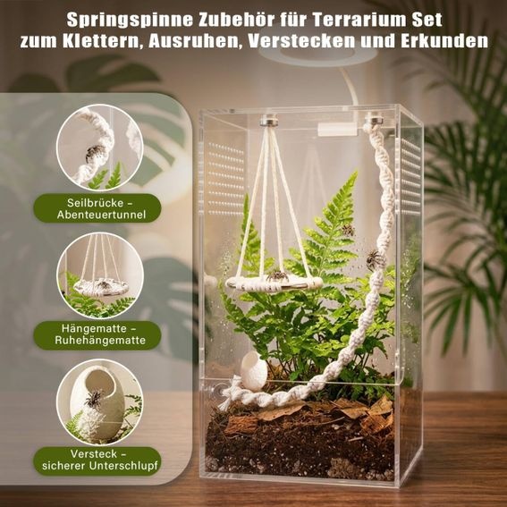 3dílná sada magnetického příslušenství pro skákající pavouky, příslušenství pro pavoučí stanoviště,