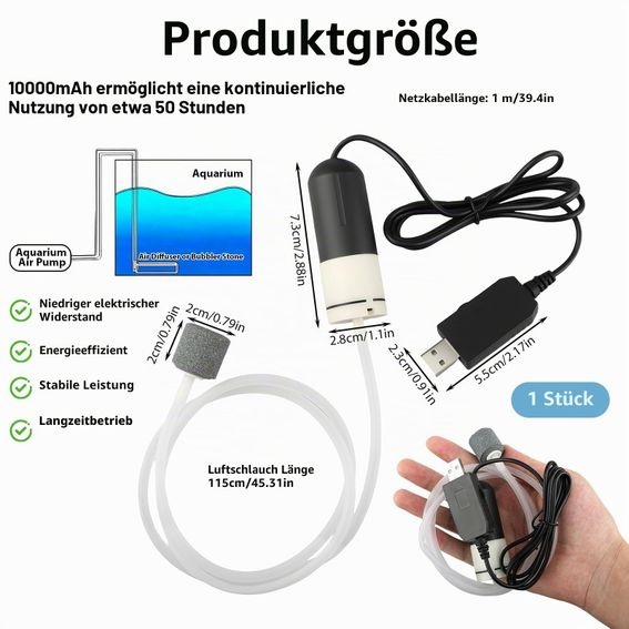 Mini USB vzduchovací pumpa  Synkris