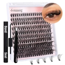 Cat Eye Lash Clusters Kit 80D Lash Extension Kit Prírodné…