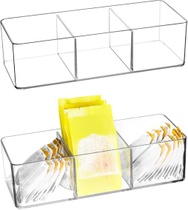 QWORK® Balení 2 akrylových čajových sáčků Úložný box na…