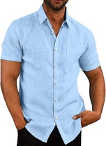 Pánská košile Coofandy modrá XL