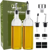 Láhev na olej Bugucat, 2 kusy 500 ml skleněná láhev na ocet…