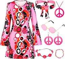 Antsparty hippie kostým pre ženy 60-70 leta