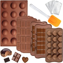 Sada 6 ks silikonových forem na čokoládů