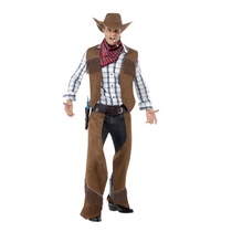 Karnevalový kostým Smiffys Fringe cowboy M
