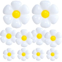 10 fóliových balónků Daisy, Daisy Balloons, White Flower…