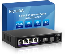 Sieťový prepínač NICGIGA 2.5G, čierny