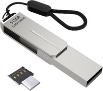 Flash disk Elctman, 512 GB, stříbrný 