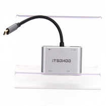 Adaptér ITSOHOO USB-VGA stříbrný 