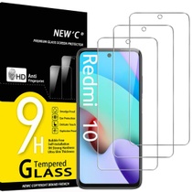 NEW'C sada 3 kusů, tvrzené sklo pro Xiaomi Redmi 10 (6,5