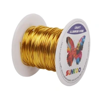 Zlatý hliníkový drát 0,8 mm, 30m hliníkový řemeslný drát,…