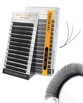 Řasy NAGARAKU 3D W, 0,07 CC, 12 mm, ruské pre-faned…