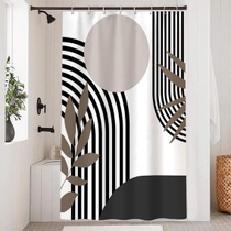 Sprchový závěs 120x180cm Protiplísňový Černobílý Abstraktní…