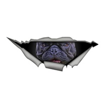Samolepka na auto s motívom francúzskeho buldočka, 3D…