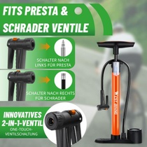 Pumpa na kolo, vzduchová pumpa pro všechny ventilky - 11…