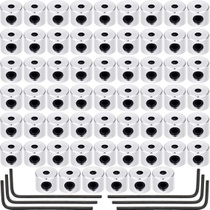 Leinuosen 60dílné držáky na pera, stříbrná barva, 6 x 5 mm