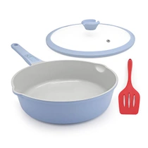 AIKENBBKK Keramická pánev 28 cm s poklicí, nepřilnavá -…