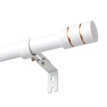 Biela výsuvná tyč na záclony, 25mm tyč na záclony 66-222 cm…
