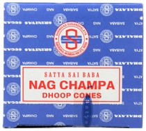 Satya Satya Nag Champa Rucherkegel 12 balení 12 kartónov
