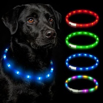 HOTUT LED obojok pre psov, dobíjací cez USB, vodotesný s 3…