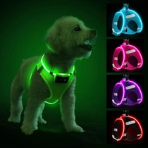 PcEoTllar LED světelný postroj, dobíjecí a reflexní pro…