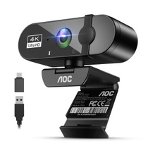 AOC Webcam 4K Ultra HD, 4K webkamera s mikrofónom a krytom…