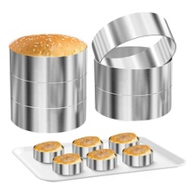 Sada 6 burgerových kroužků o průměru 10,2 cm, bezešvé…