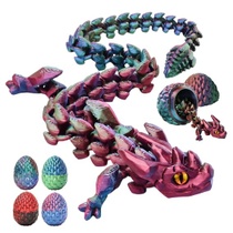 Dračí vejce s drakem, 30 cm Flexibilní 3D drak s klouby…