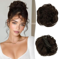 Příčesek RUWISS Messy Bun z pravých vlasů
