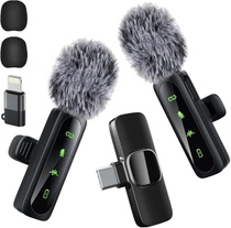 Bezdrátový klopový mikrofon pro iPhone, iPad a Android,…