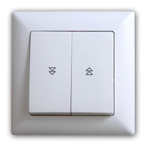 Spínač žaluzií Visage, spínač rolet, zapuštěný, bílý