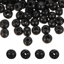 PATIKIL 100ks 8mm černé korálky z přírodního dřeva s 3mm…