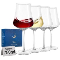 Sklenice na víno o objemu 750 ml, sada 4 kusů, vhodné do…
