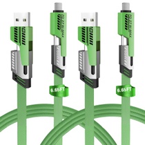 Balenie 2 ks 2m 4v1 USB-C nabíjací kábel nylon pre iPhone,…