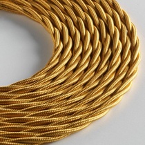 Textilní kabel LUMIÈRE pro osvětlení, 3 x 0,75 mm, zlatá…