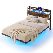 Rám postele s nabíjecí stanicí a LED osvětlením HU11356DE,…