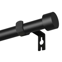 Čierna tyč na záclony, 16 mm, teleskopická tyč 63-143 cm
