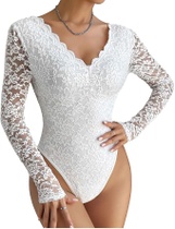 Dámske body SHEKINI krajkové vel.M biela