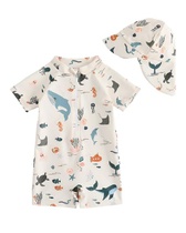 Detské plavky s čiapočkou UV Clothing, veľkosť 68-98, UPF…