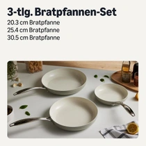 Keramický riad Amazon Basics s nepriľnavým povrchom, sada 3…