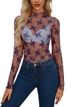 Dámský sexy top, síťovaný top, průsvitný top, střední…
