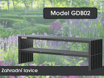 Zahradní lavice GDB02, 150 x 50 x 40 cm - N
