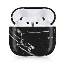 Pouzdro Newseego pro AirPods 4 s mramorovým vzorem, černé,…