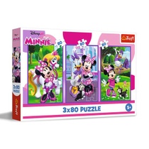 Trefl - Puzzle 3x80 dílků, 3 v 1: Minnie a její přátelé,…