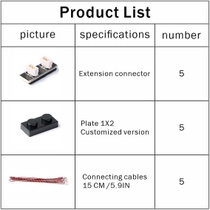 5dílný prodlužovací kabel s rozhraním a konektorem 0,8 mm o…
