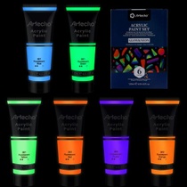 Artecho Akrylové barvy svítící ve tmě (balení 6 ks) 120 ml,…