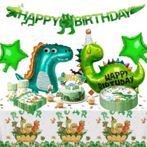 Sada narozeninových dekorací s dinosaury, 91 dílů párty…