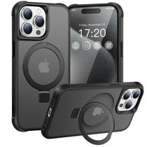 Pouzdro pro iPhone 15 Pro s magnetickým stojánkem, černé.…