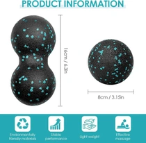 Gemtte Fascia Ball and Duo Ball, sada 2 masážnych…
